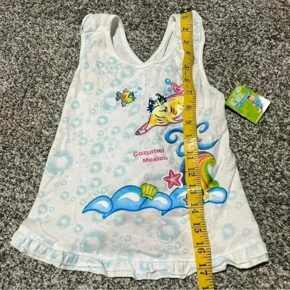 NWT Girls Tank Top, Open Back, Cozumel Mexico 3T/4T- See Note - Picture 5 of 10